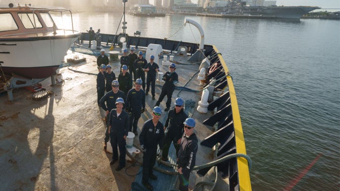 San Diego Greets the TS Golden Bear