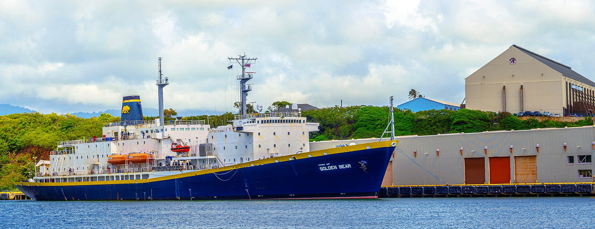 Training Ship Golden Bear docked at the Nawiliwili Harbor