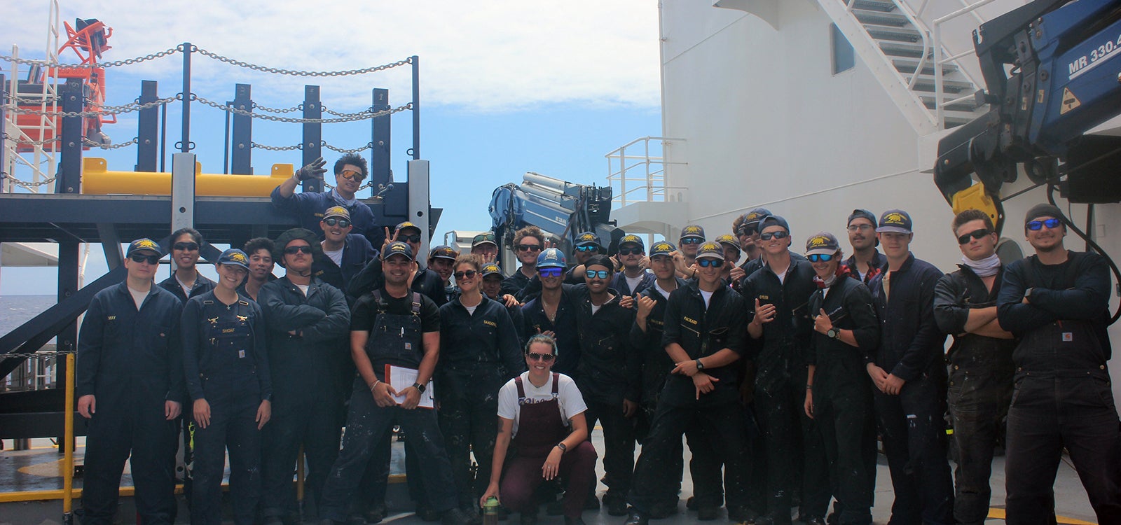 Cadets and crew aboard Training Ship Golden Bear gather during Summer Sea Term 2026.