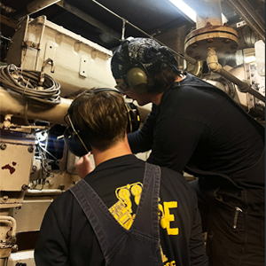 Cadet Bullis explains to Cadet Francisco "Paco" Castillo Brown what to watch for during his first round.