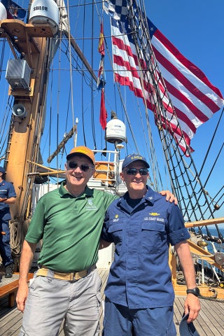 Captain Kris Ensley and Eric Jones onboard the Eagle