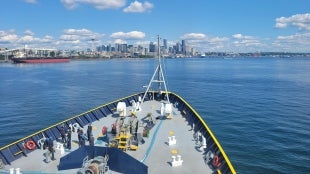 Training Ship Golden Bear arriving in Seattle