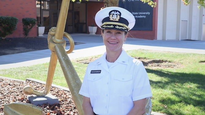 Outdoor portrait of Captain Bannister