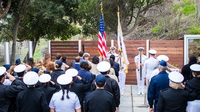 Coast guard commencement ceremony in full salute