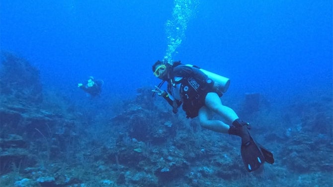 Student scuba diving