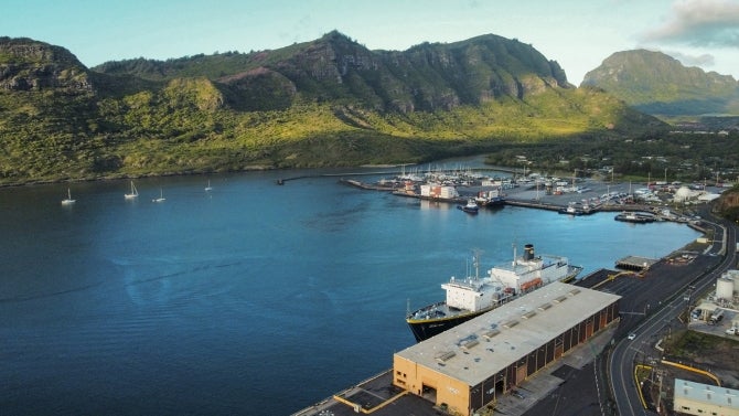 Training Ship Golden Bear at dock in Kauai